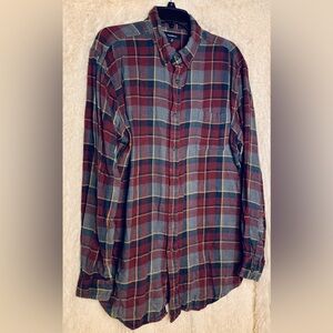 Croft & Barrow Plaid Flannel Shirt — Burgundy & Blue
🍂 Size: XL